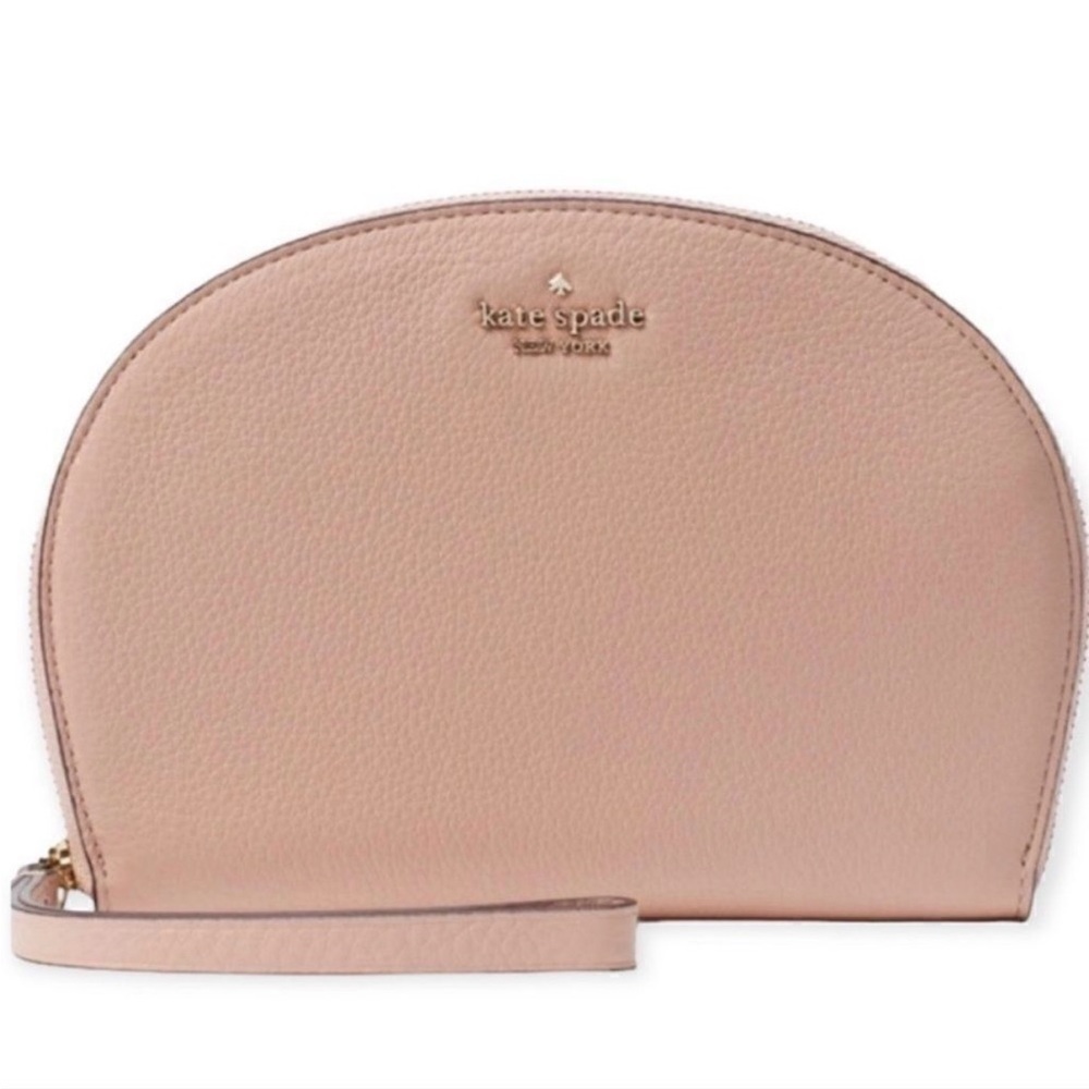 Kate Spade ♠️ Jackson Half Moon Leather Wristlet (Light Pink) NWOT - Picture 1 of 8